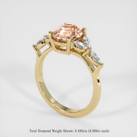 2.12 Ct. Padparadscha Sapphire Ring, 18K Yellow Gold 2