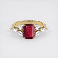 1.62 Ct. Ruby Ring, 18K Yellow Gold 1