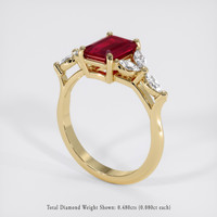 1.62 Ct. Ruby Ring, 18K Yellow Gold 2