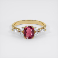 1.68 Ct. Ruby Ring, 18K Yellow Gold 1