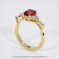 1.68 Ct. Ruby Ring, 18K Yellow Gold 2