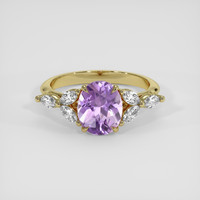 1.83 Ct. Purple Sapphire Ring, 18K Yellow Gold 1