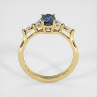 0.92 Ct. Greenish Blue Sapphire Ring, 18K Yellow Gold 3