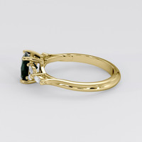 1.24 Ct. Bluish Green Sapphire Ring, 18K Yellow Gold 4
