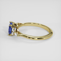 0.95 Ct. Blue Sapphire Ring, 18K Yellow Gold 4