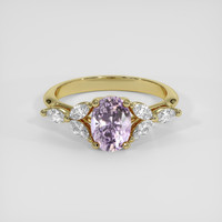 1.62 Ct. Pinkish Purple Sapphire Ring, 18K Yellow Gold 1