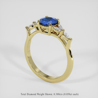 0.84 Ct. Bi Color Sapphire Ring, 18K Yellow Gold 2