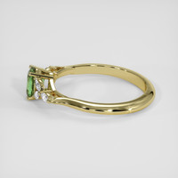 0.70 Ct. Green Sapphire Ring, 18K Yellow Gold 4