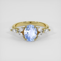 1.87 Ct. Blue Sapphire Ring, 18K Yellow Gold 1