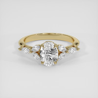 2.03 Ct. White Sapphire Ring, 18K Yellow Gold 1