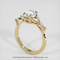 2.03 Ct. White Sapphire Ring, 18K Yellow Gold 2