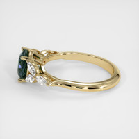 1.90 Ct. Greenish Blue Sapphire Ring, 18K Yellow Gold 4