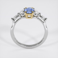 0.94 Ct. Blue Sapphire Ring, 14K Yellow & White 3