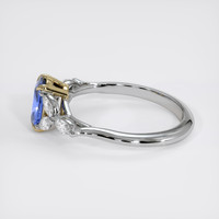1.15 Ct. Blue Sapphire Ring, 14K Yellow & White 4