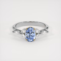 1.41 Ct. Blue Sapphire Ring, 18K Yellow & White 1