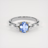 0.94 Ct. Blue Sapphire Ring, 18K Yellow & White 1