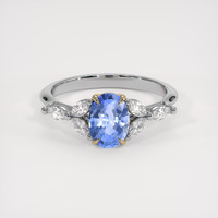 1.15 Ct. Blue Sapphire Ring, 18K Yellow & White 1