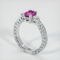 0.75 Ct. Pinkish Purple Sapphire Ring, Platinum 950 2