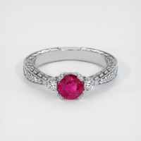 0.84 Ct. Ruby Ring, Platinum 950 1