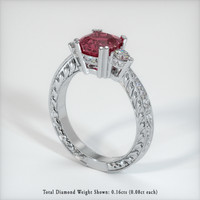 1.41 Ct. Ruby Ring, Platinum 950 2