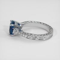 2.75 Ct. Greenish Blue Sapphire Ring, Platinum 950 4