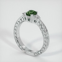 0.97 Ct. Bluish Green Sapphire Ring, Platinum 950 2