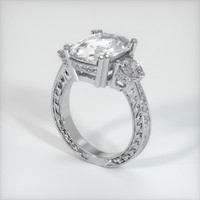 7.79 Ct. White Sapphire Ring, Platinum 950 2