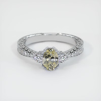 0.91 Ct. Yellow Sapphire Ring, Platinum 950 1