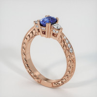 0.85 Ct. Sapphire Ring, 14K Rose Gold 2