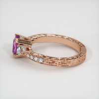 0.75 Ct. Pinkish Purple Sapphire Ring, 14K Rose Gold 4