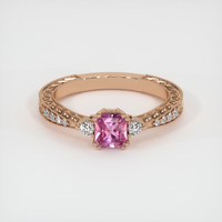 0.77 Ct. Sapphire Ring, 14K Rose Gold 1