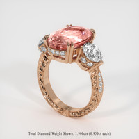 9.05 Ct. Sapphire Ring, 14K Rose Gold 2