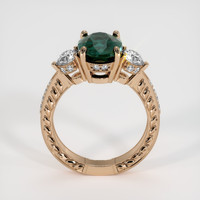 3.50 Ct. Bluish Green Sapphire Ring, 14K Rose Gold 3