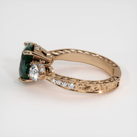3.50 Ct. Bluish Green Sapphire Ring, 14K Rose Gold 4