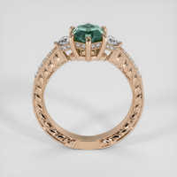 1.19 Ct. Bluish Green Sapphire Ring, 14K Rose Gold 3