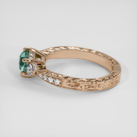 1.19 Ct. Bluish Green Sapphire Ring, 14K Rose Gold 4