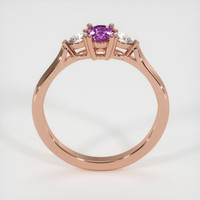 1.04 Ct. Purple Sapphire Ring, 14K Rose Gold 3