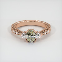 0.91 Ct. Yellow Sapphire Ring, 14K Rose Gold 1