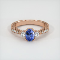 0.85 Ct. Sapphire Ring, 18K Rose Gold 1