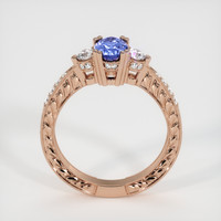 0.99 Ct. Blue Sapphire Ring, 18K Rose Gold 3