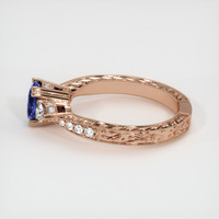 0.99 Ct. Blue Sapphire Ring, 18K Rose Gold 4