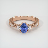 0.95 Ct. Sapphire Ring, 18K Rose Gold 1
