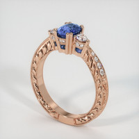 0.95 Ct. Sapphire Ring, 18K Rose Gold 2