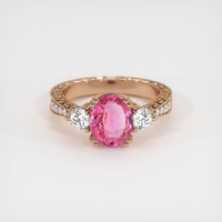 2.02 Ct. Sapphire Ring, 18K Rose Gold 1