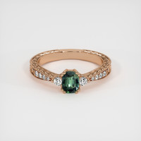 0.66 Ct. Sapphire Ring, 18K Rose Gold 1