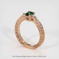 0.66 Ct. Sapphire Ring, 18K Rose Gold 2