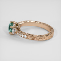 1.19 Ct. Bluish Green Sapphire Ring, 18K Rose Gold 4