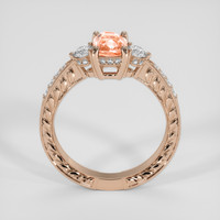 1.10 Ct. Padparadscha Sapphire Ring, 18K Rose Gold 3
