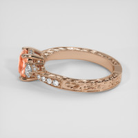 1.10 Ct. Padparadscha Sapphire Ring, 18K Rose Gold 4