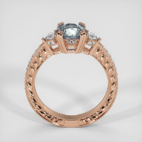 0.97 Ct. Greyish Blue Sapphire Ring, 18K Rose Gold 3